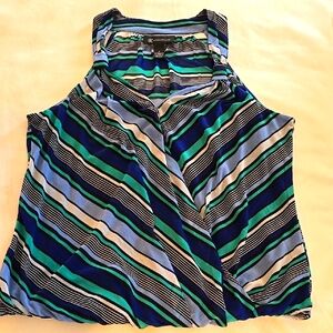 I.N.C. Striped, Wrap Front Tank